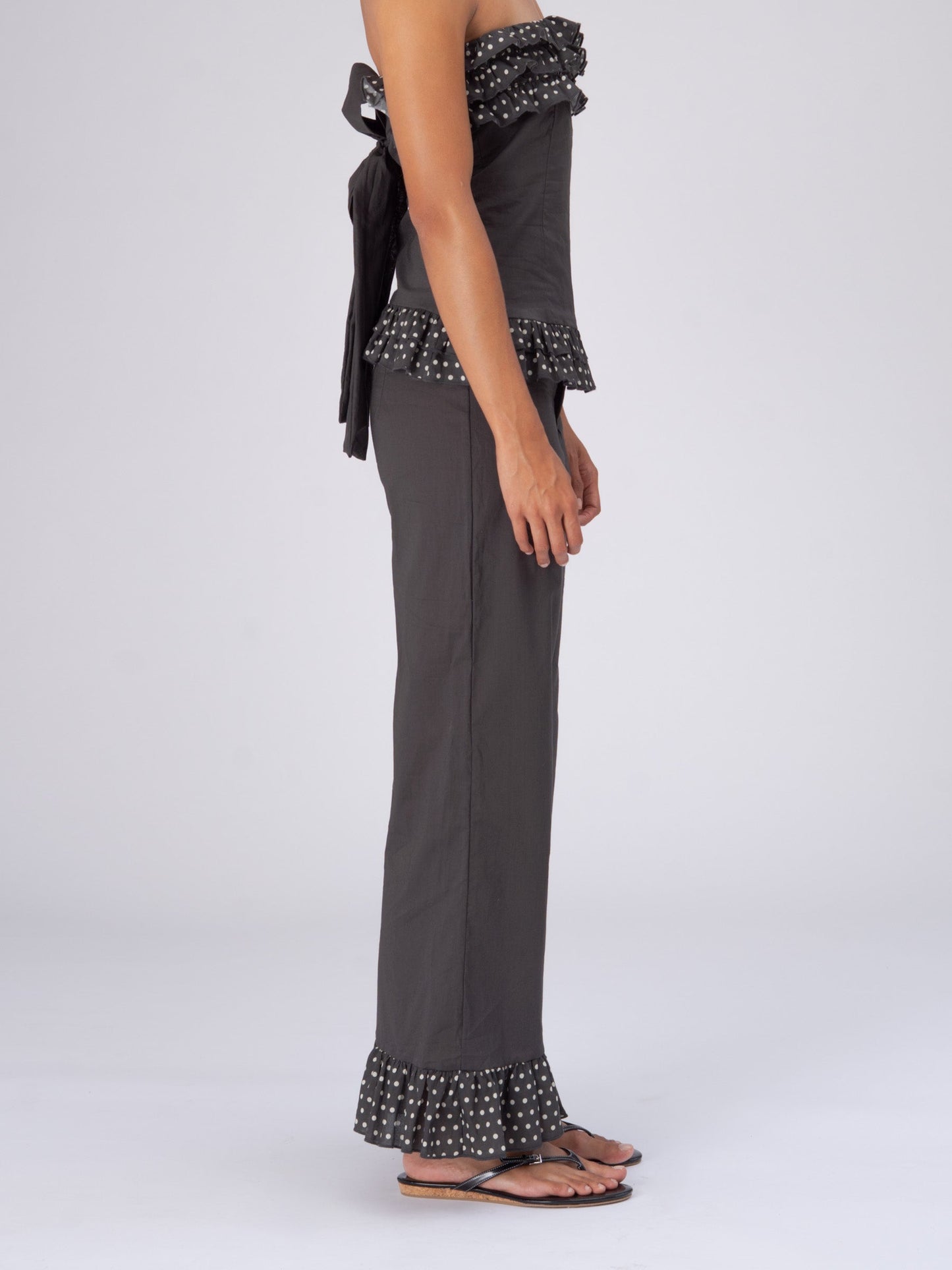 Night Noctis Brown Polka Dot Pants pantalones