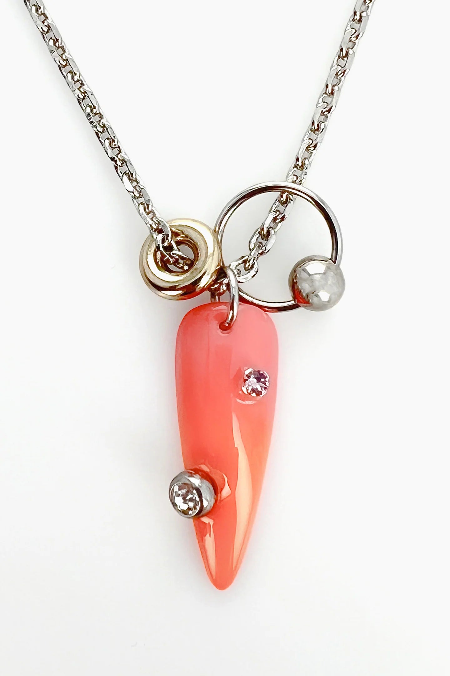 NAIL ORANGE NECKLACE