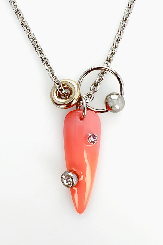NAIL ORANGE NECKLACE