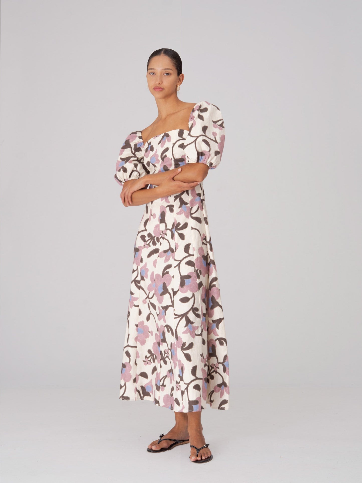 Orion Flower Print Dress vestidos