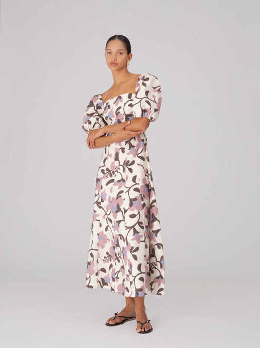 Orion Flower Print Dress vestidos