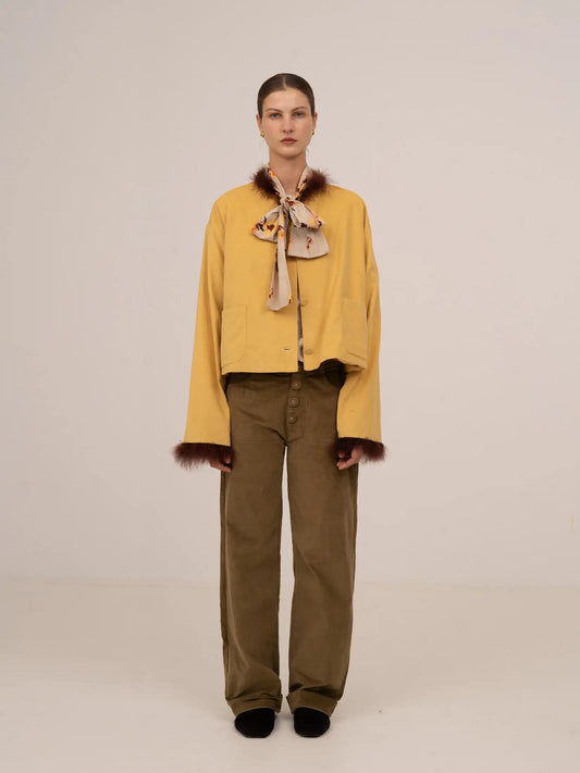 Pace Khaki Velvet Pants