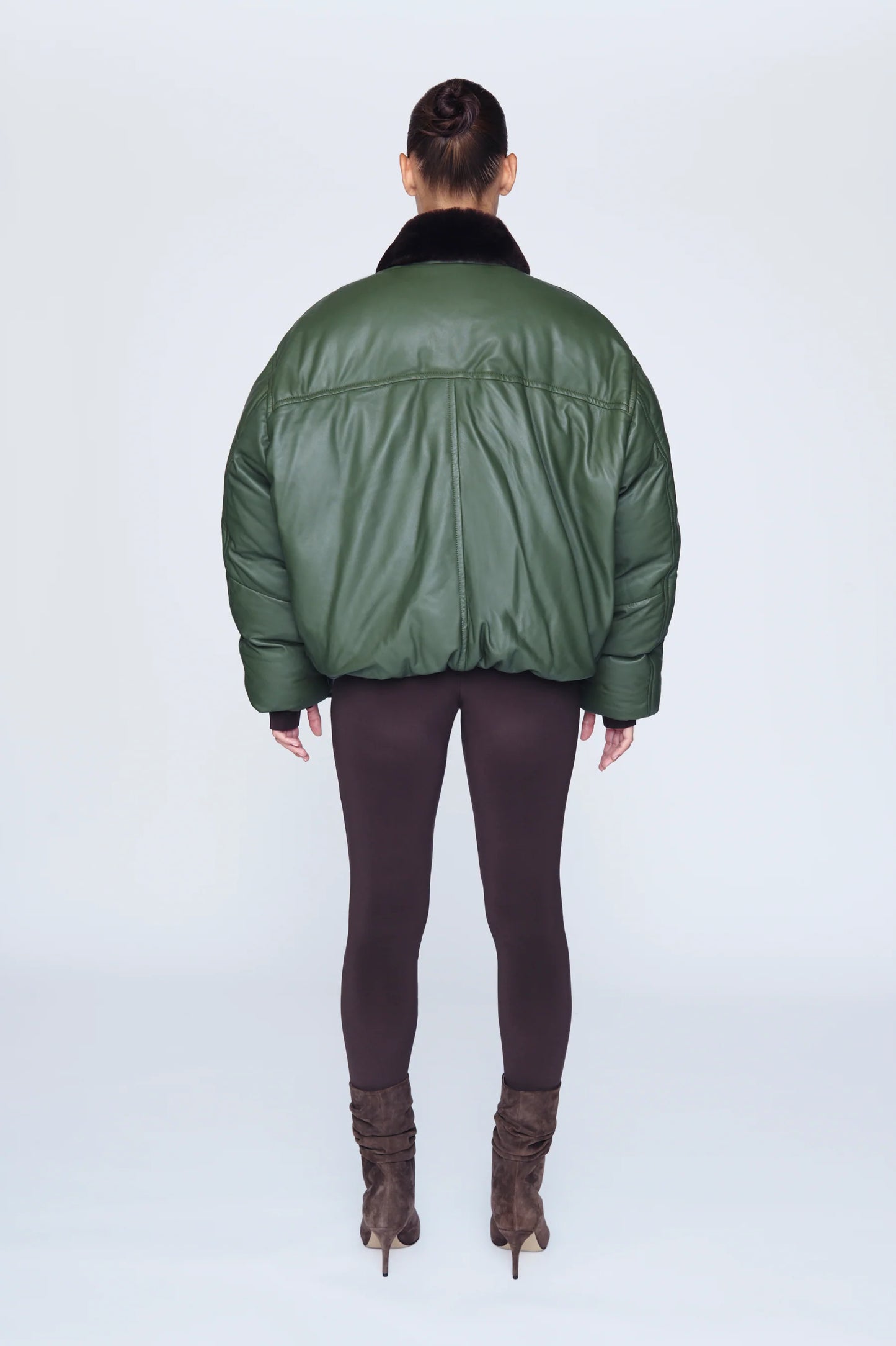 PHILLY LEATHER PUFFER