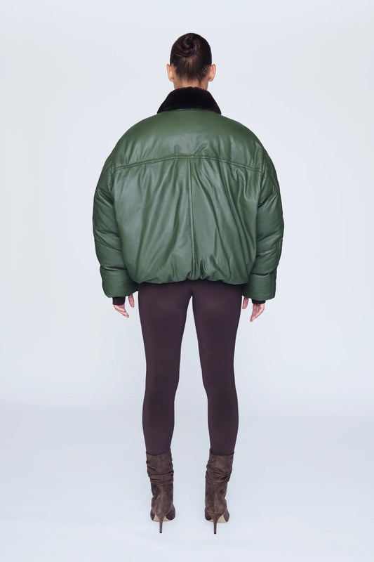 PHILLY LEATHER PUFFER
