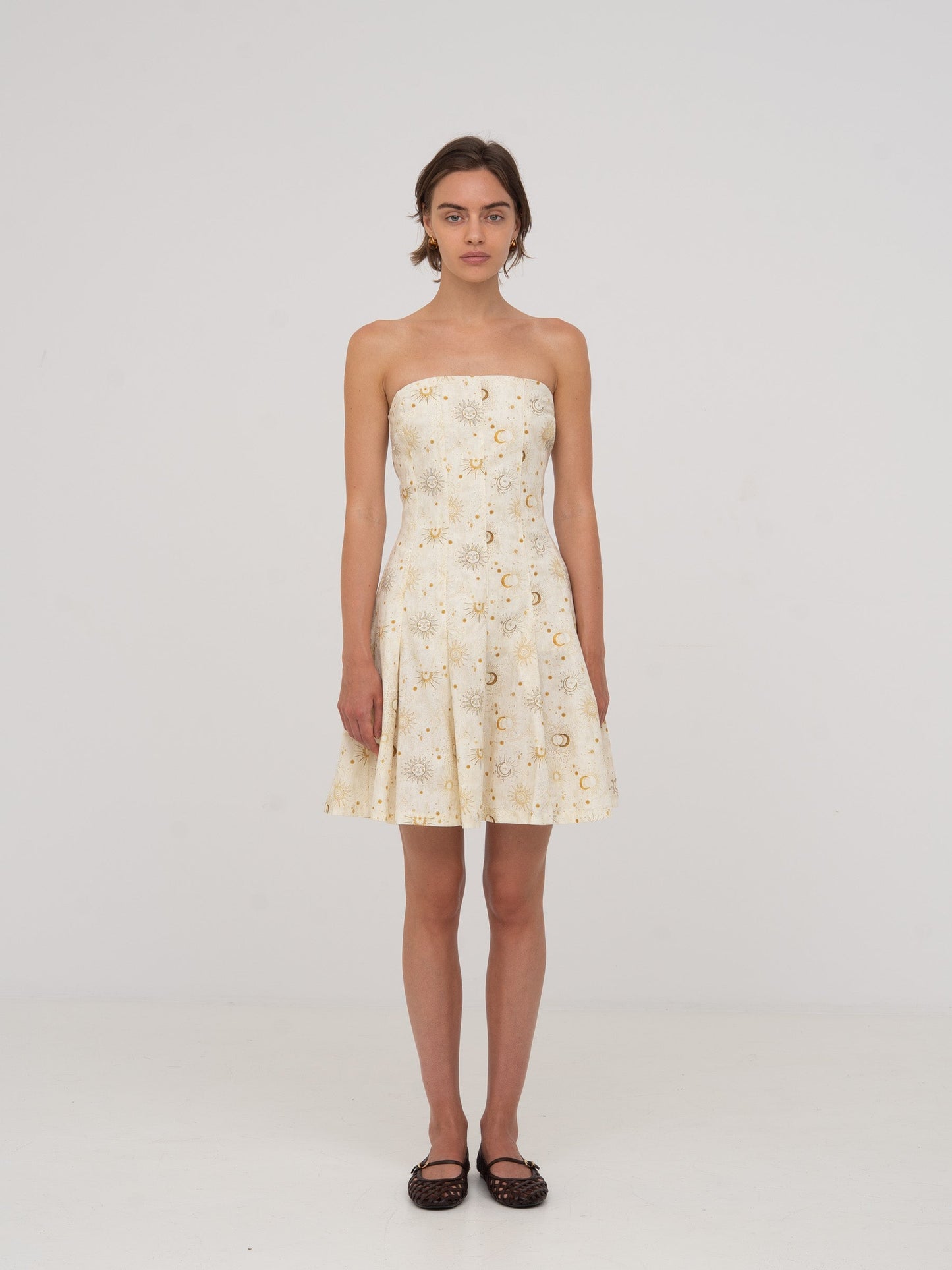 Priest Solar System-Printed Mini Dress vestidos