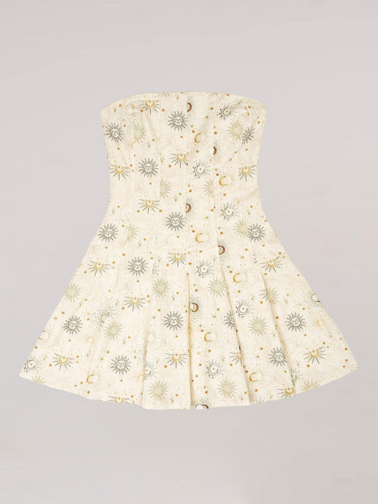 Priest Solar System-Printed Mini Dress vestidos