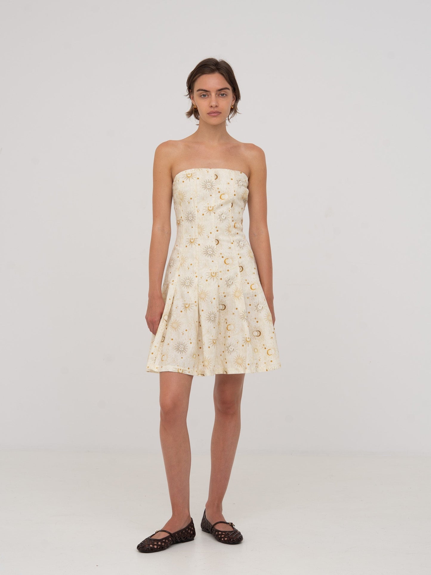 Priest Solar System-Printed Mini Dress vestidos