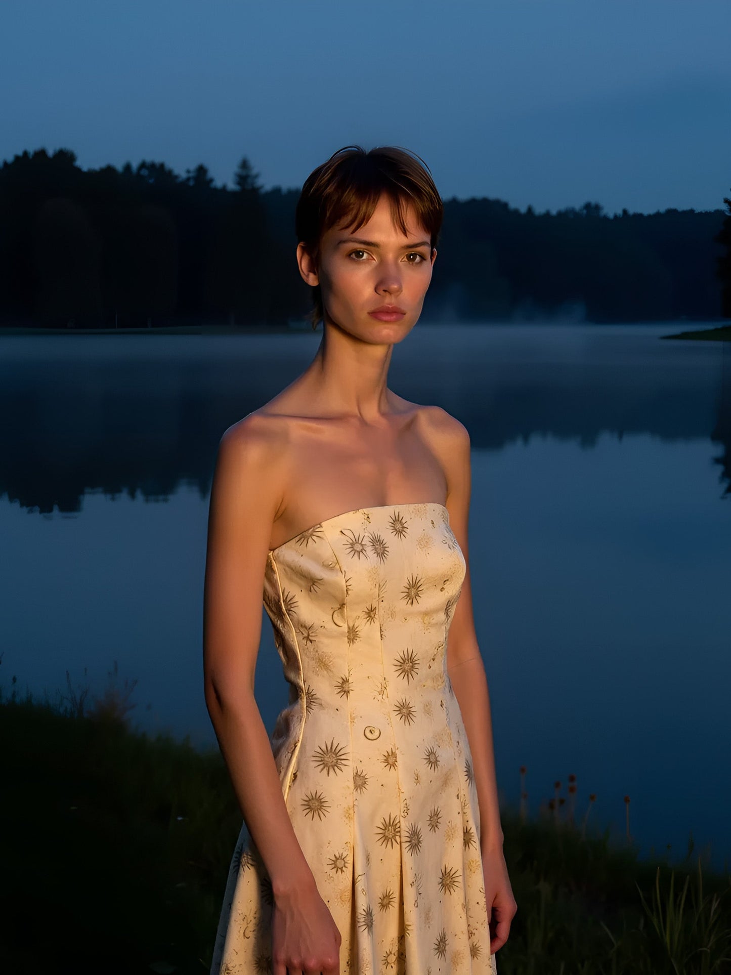 Priest Solar System-Printed Mini Dress vestidos