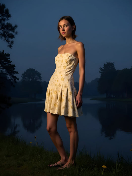 Priest Solar System-Printed Mini Dress vestidos