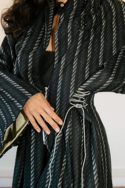 Coal Striped Coat