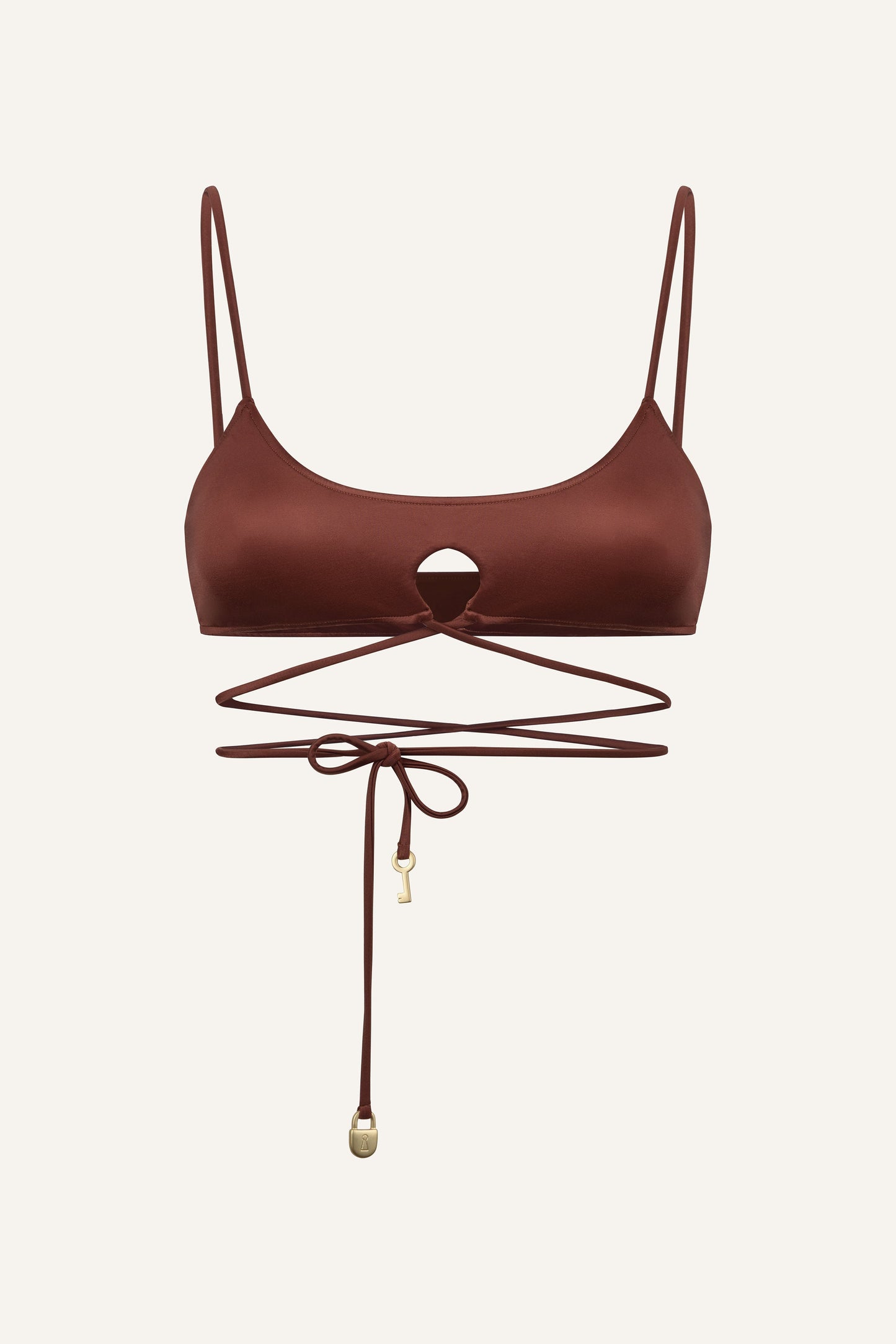 Romi bikini top in chestnut