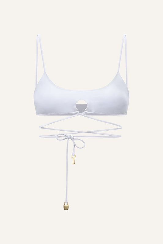Romi bikini top in white