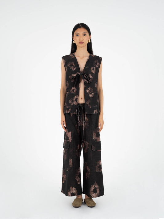 Rush Print Denim Vest top