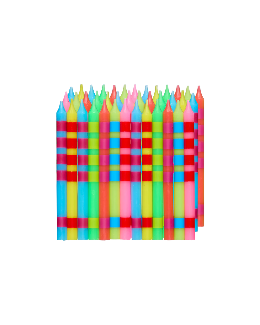 Technicolor Hanukkah Menorah Candles