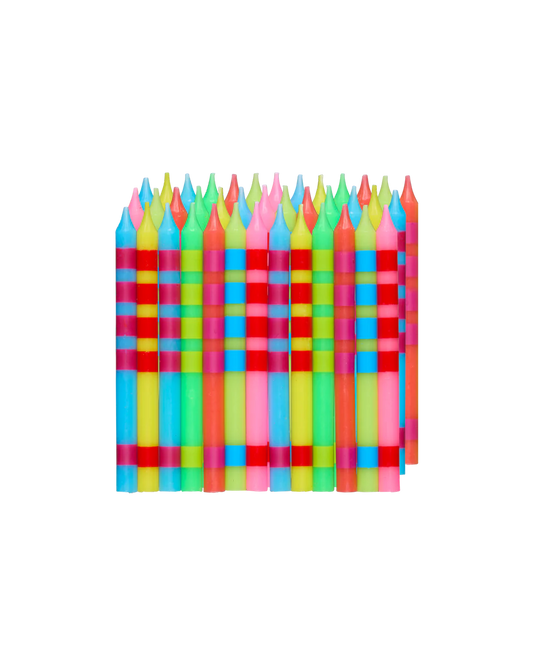 Technicolor Hanukkah Menorah Candles