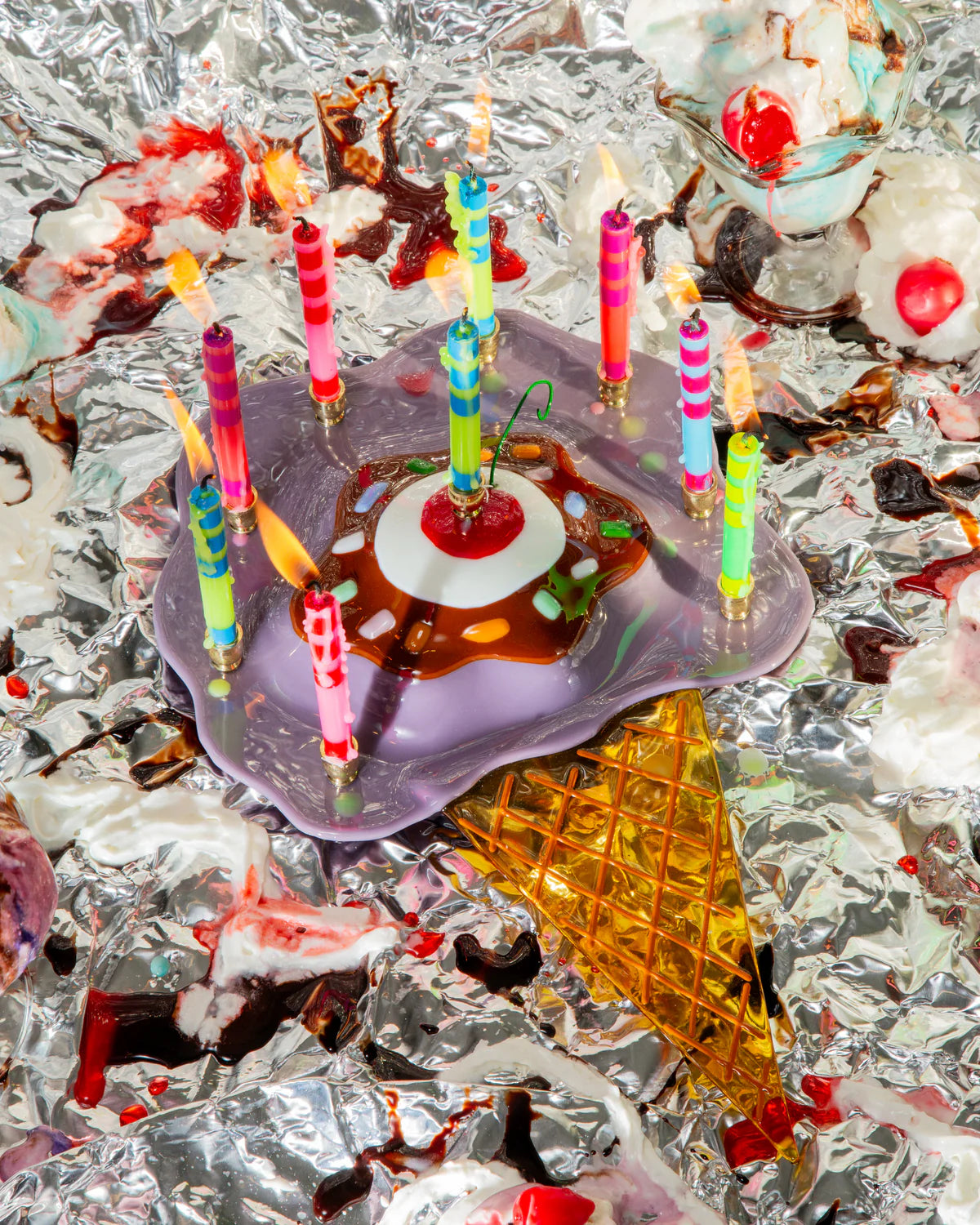 Technicolor Hanukkah Menorah Candles