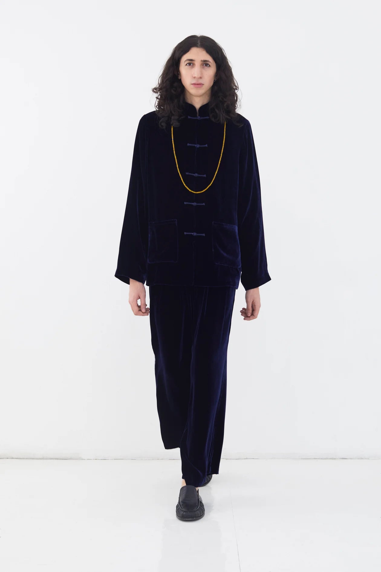 VELVET BLAZER - BLUE