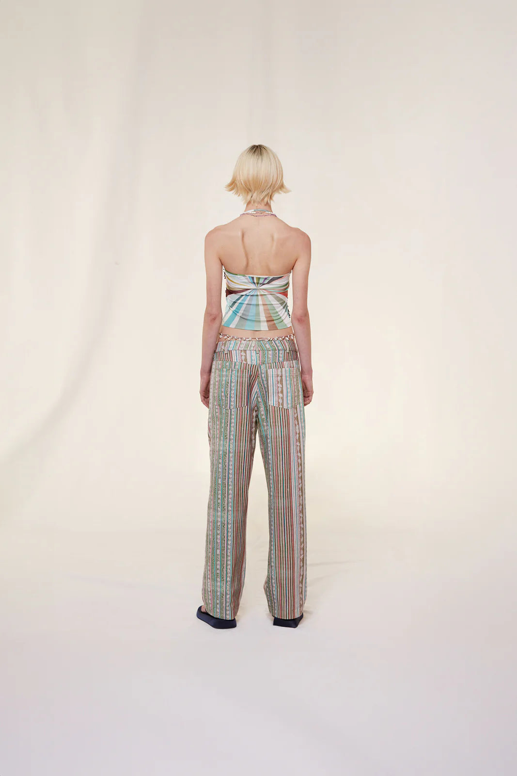 NIDE sequin detailed draped top
