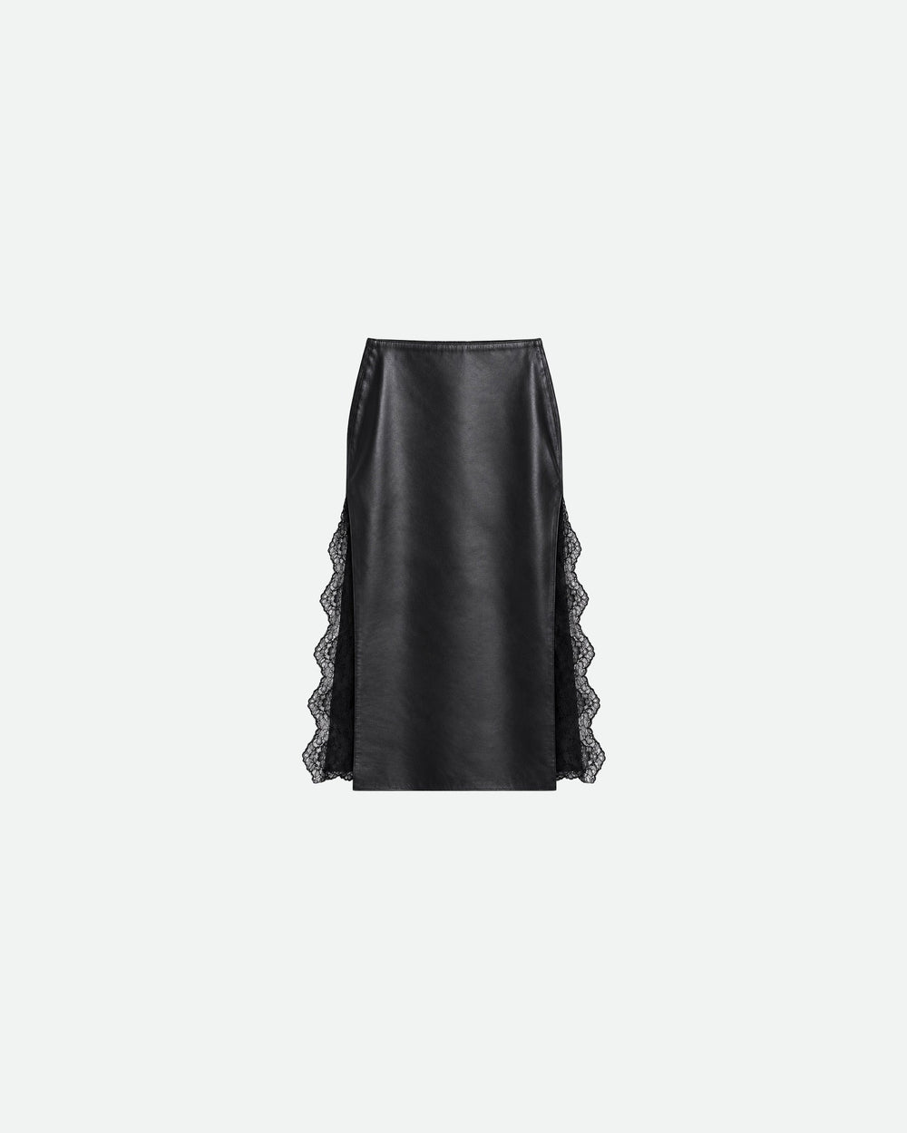 Attitude leather midi Skirt