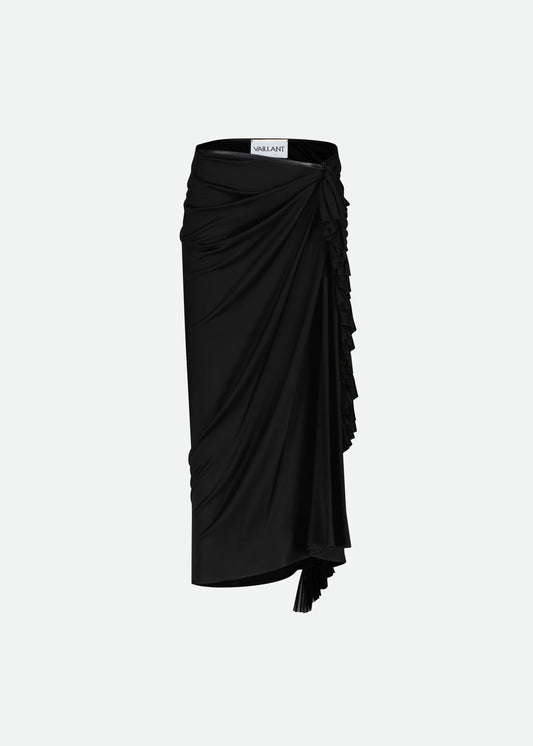 MIDI DRAPED SKIRT