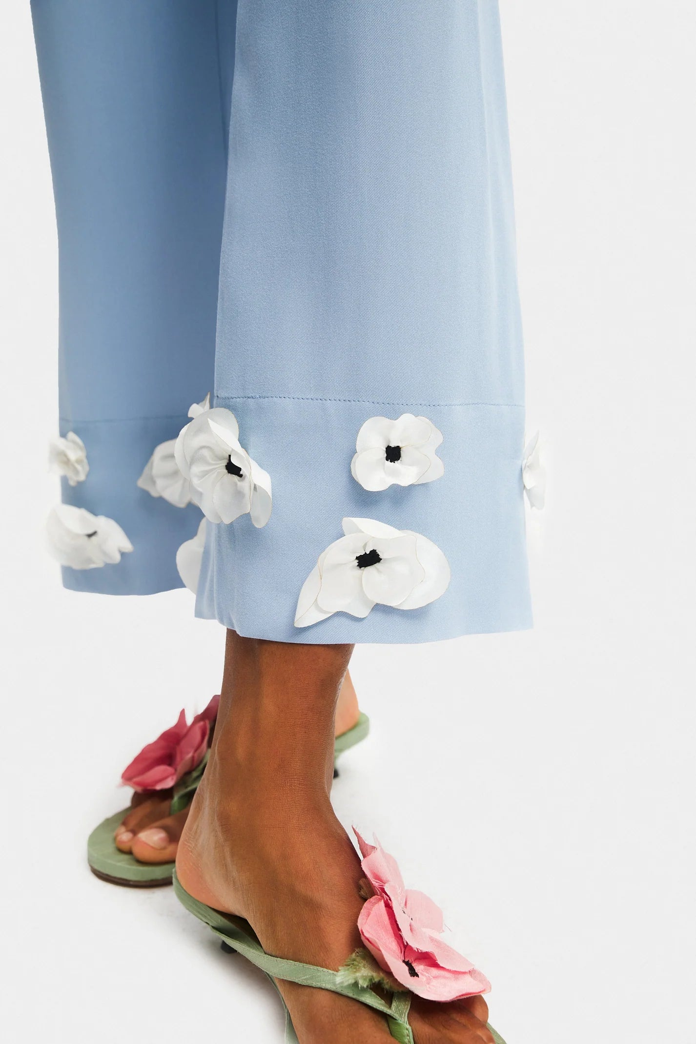 The Bloom Party Pajama Set with Pants in Blue