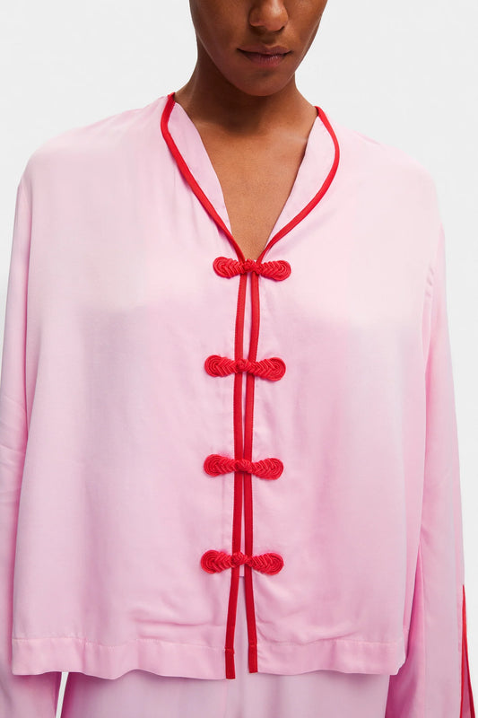 Louis Pajama Set with Pants in Pink