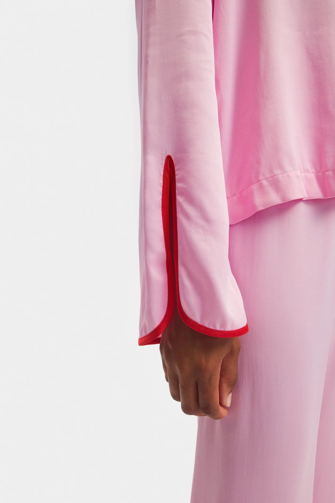 Louis Pajama Set with Pants in Pink