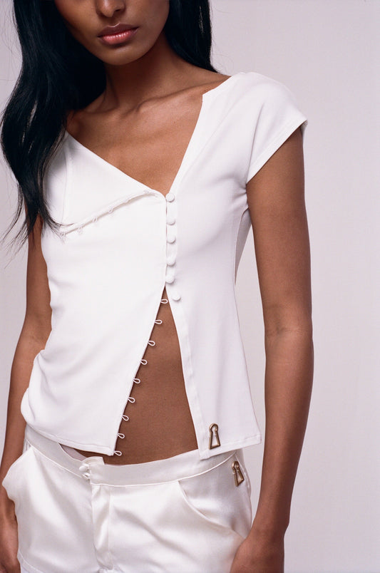Fara top in ivory
