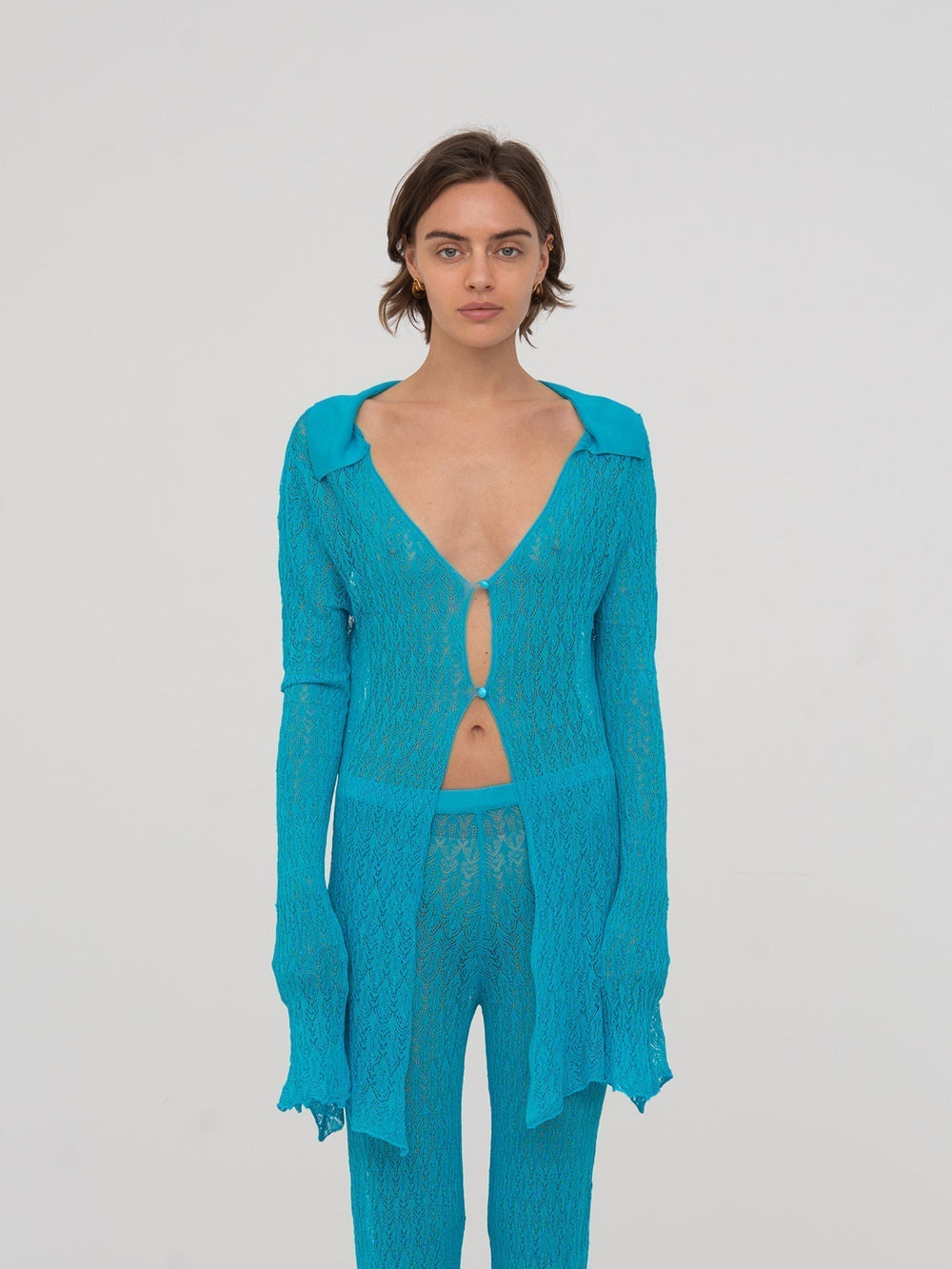 Saint Knit Blue Maxi Top top