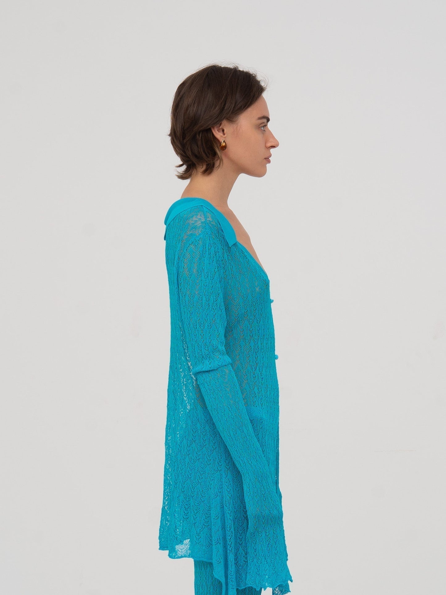 Saint Knit Blue Maxi Top top