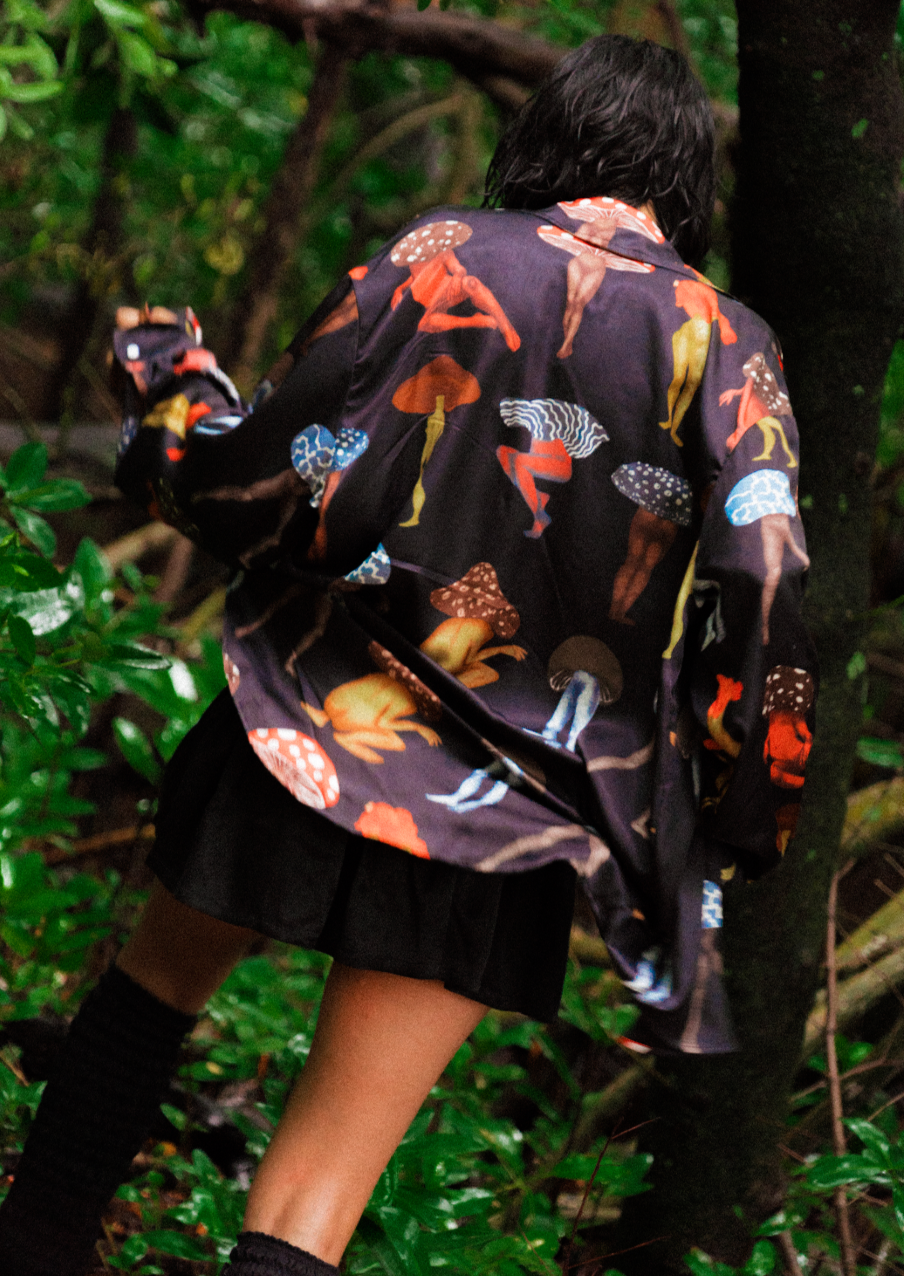 Midnight Magic Mushroom PJ Top