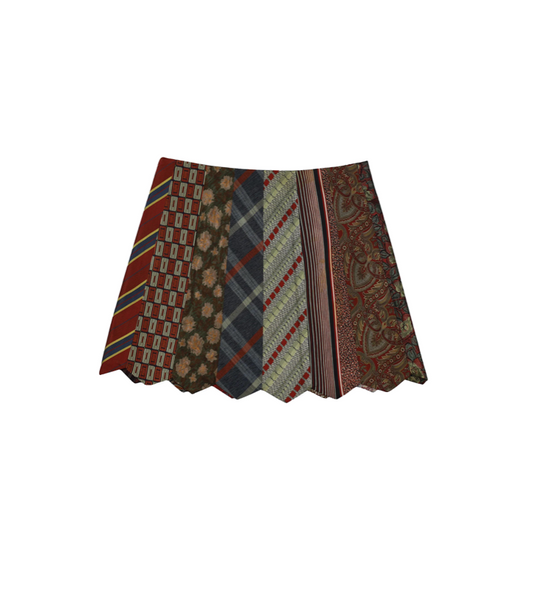 Neck tie skirt red