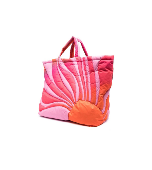 Sunset puffer tote bag