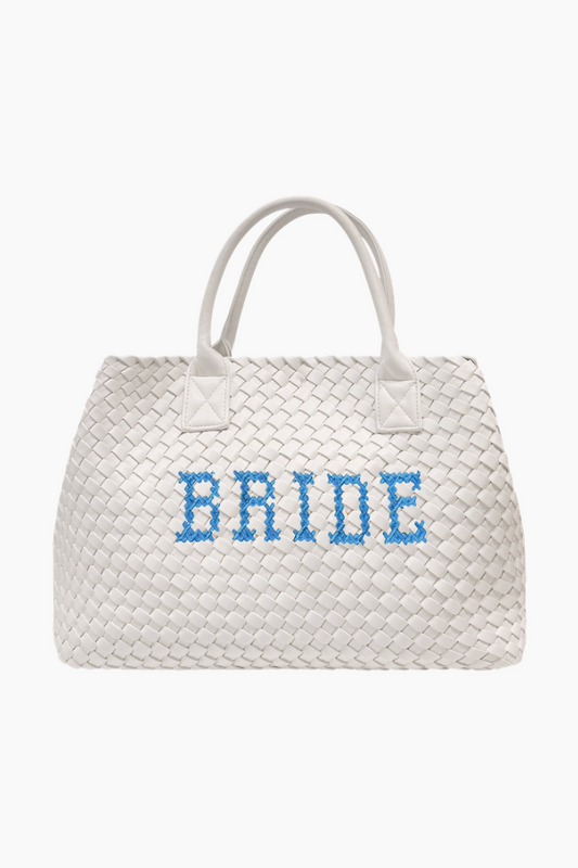 Lilly Loves bride embroidered handbag with intricate floral embroidery, elegant design, perfect for wedding accessories.