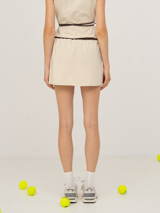 Serve White Mini Sports Skirt pantalones