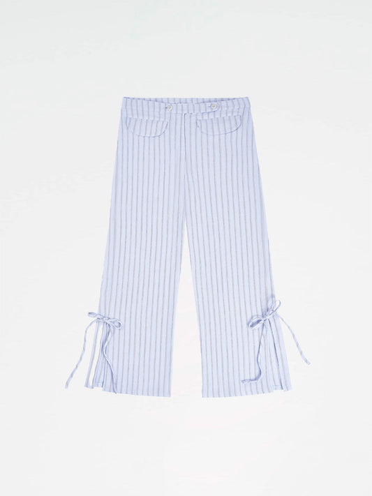 Skyline Blue Striped Pants pantalones