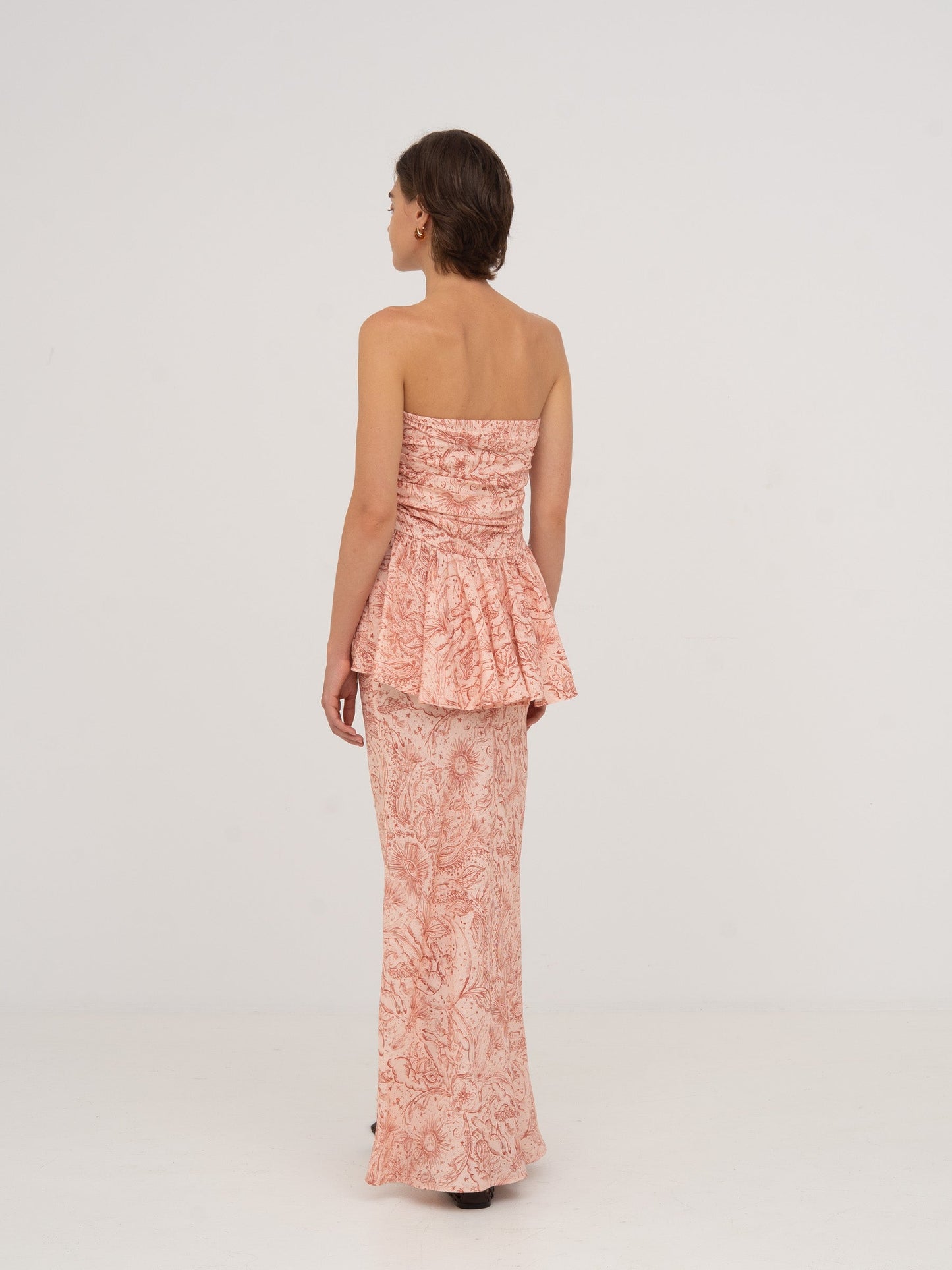 Sophia Pink Solar System-Printed Skirt falda