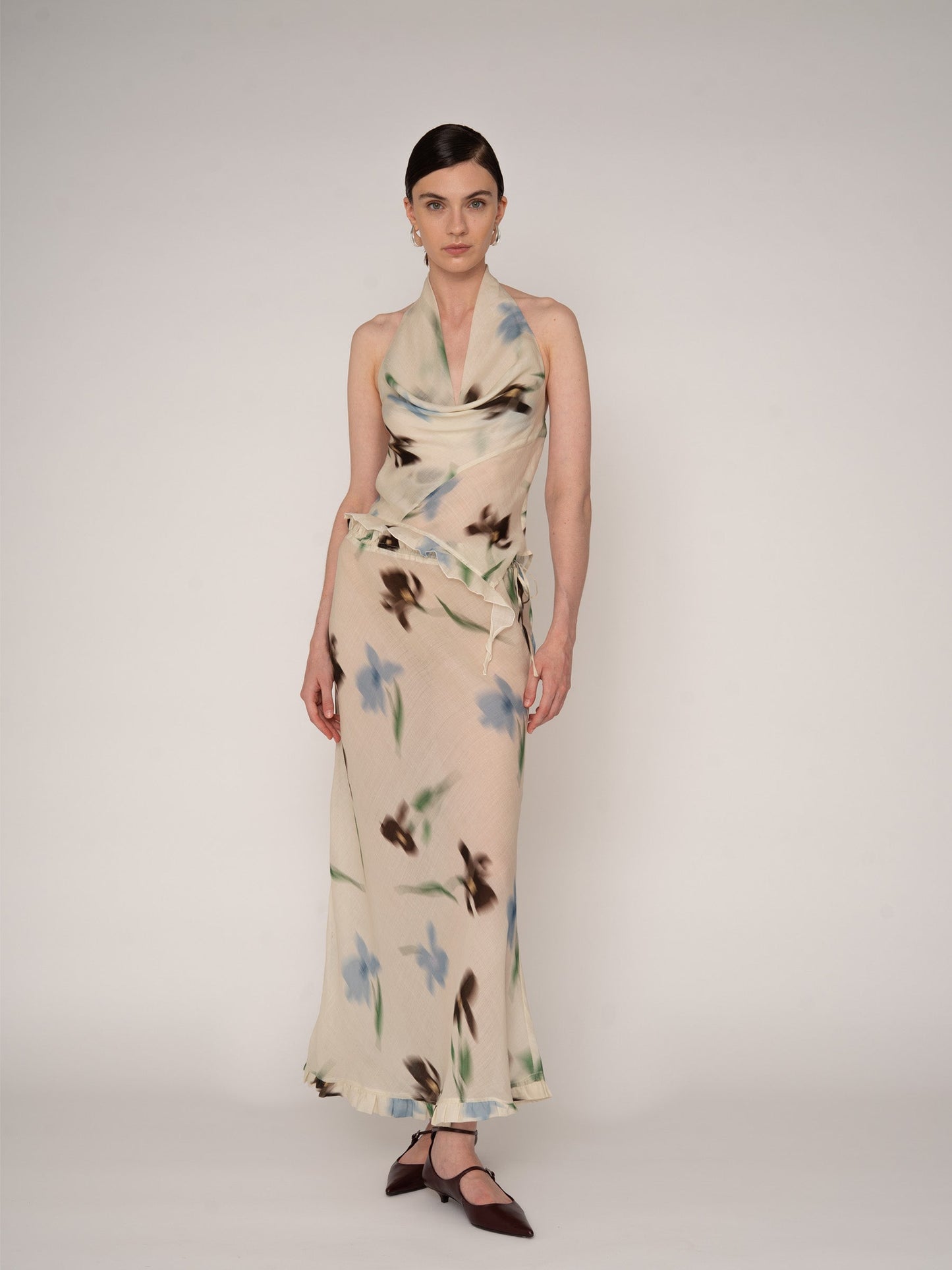 Summer Floral Print Ice Skirt falda