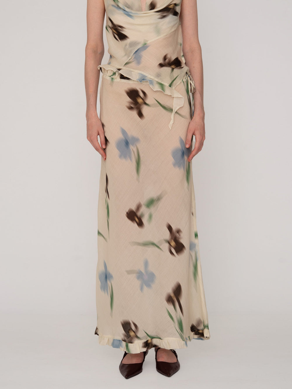 Summer Floral Print Ice Skirt falda