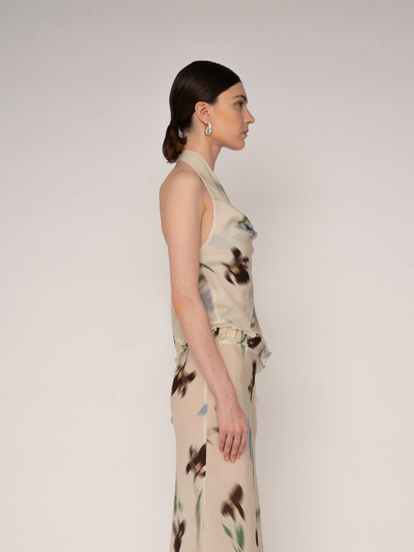 Summer Floral Print Ice Top top