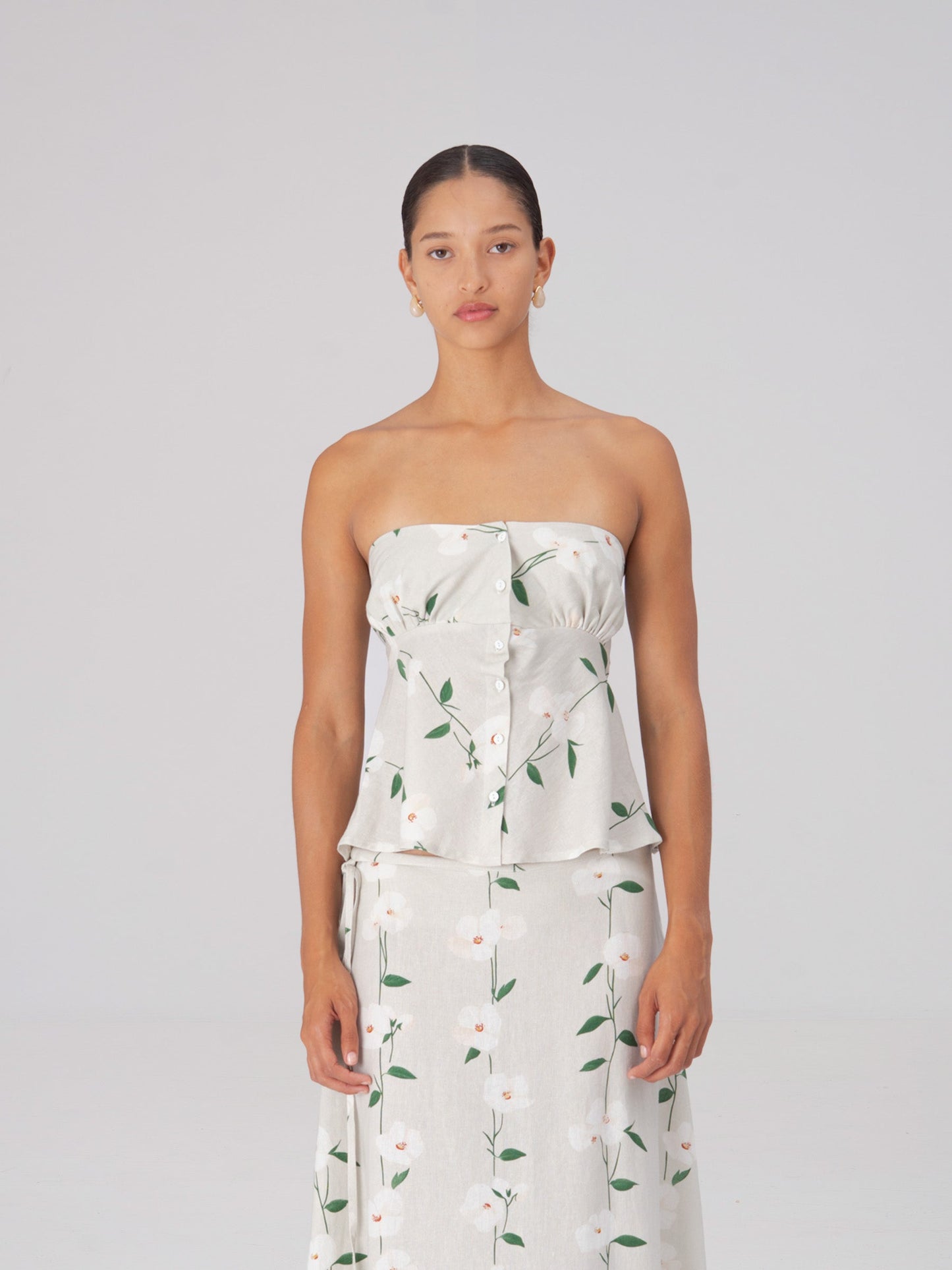 Summer Harlequin Floral Print Top top
