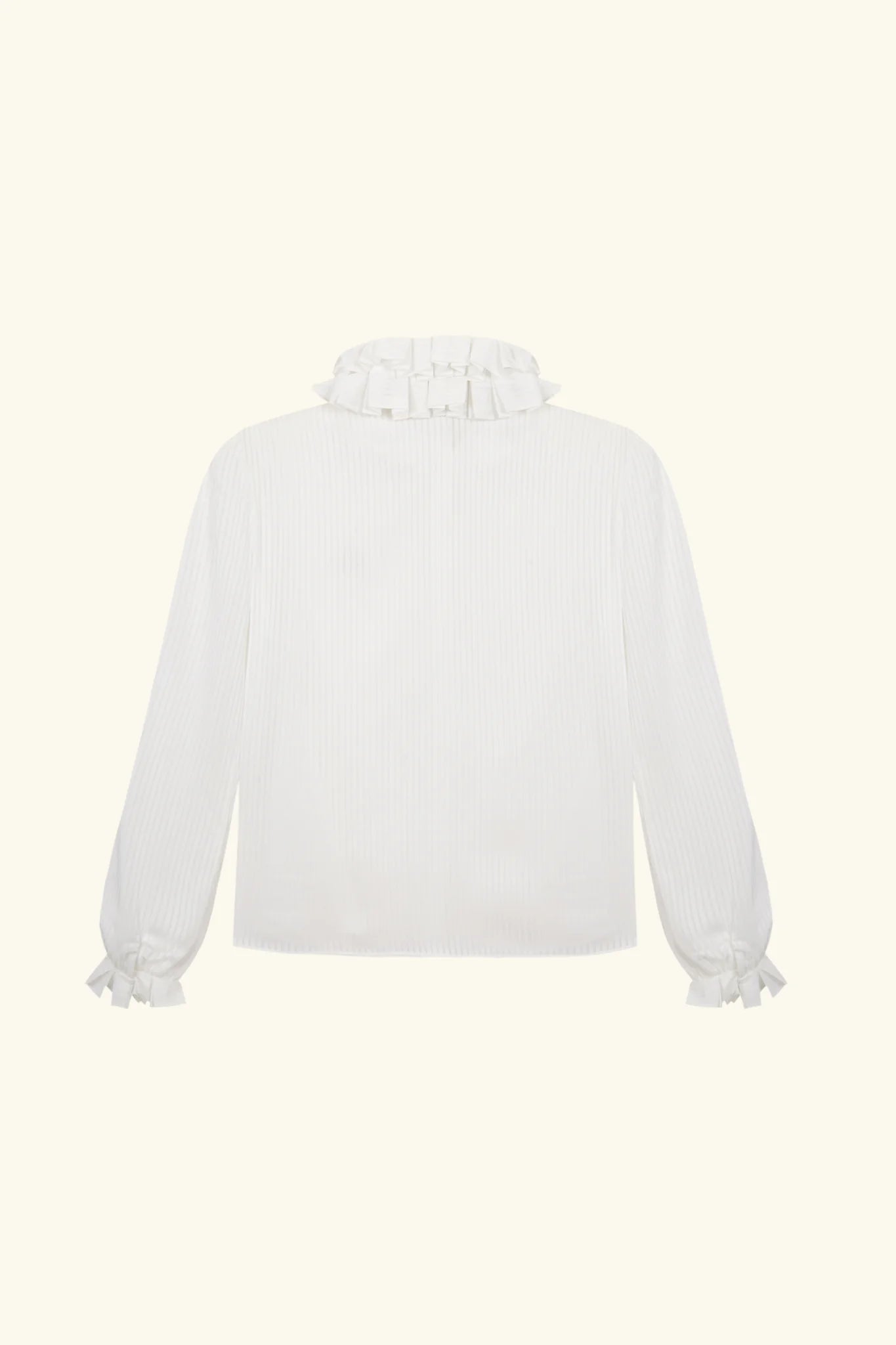 CHIFFON PLEATED COLLAR SHIRT