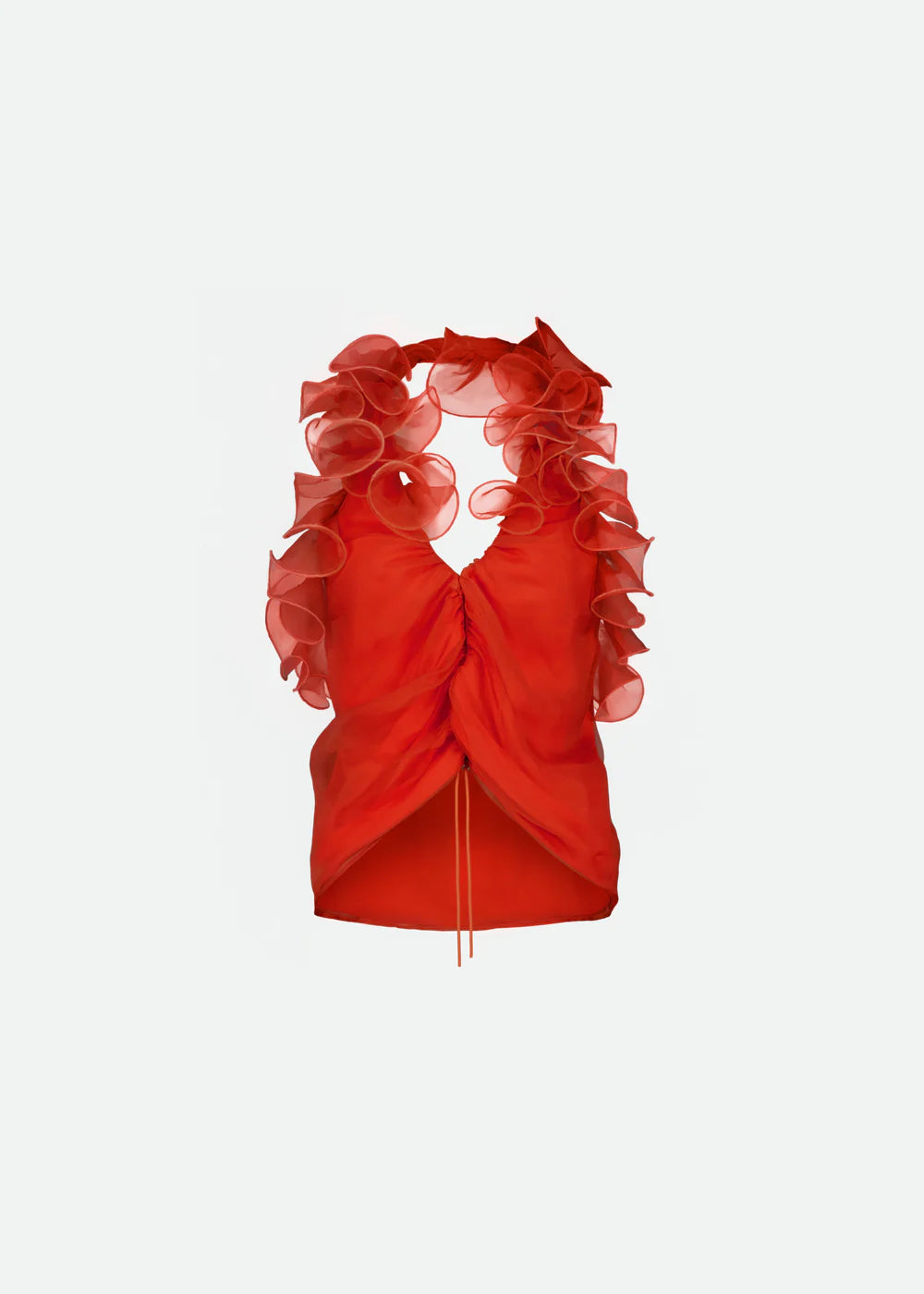 RUCHED HALTER TOP