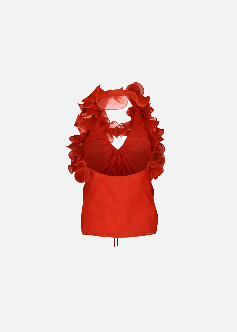 RUCHED HALTER TOP