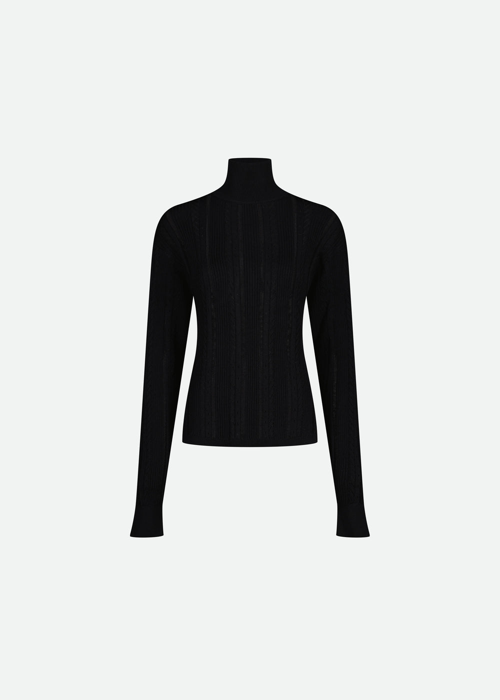 KNIT BLACK TURTLENECK