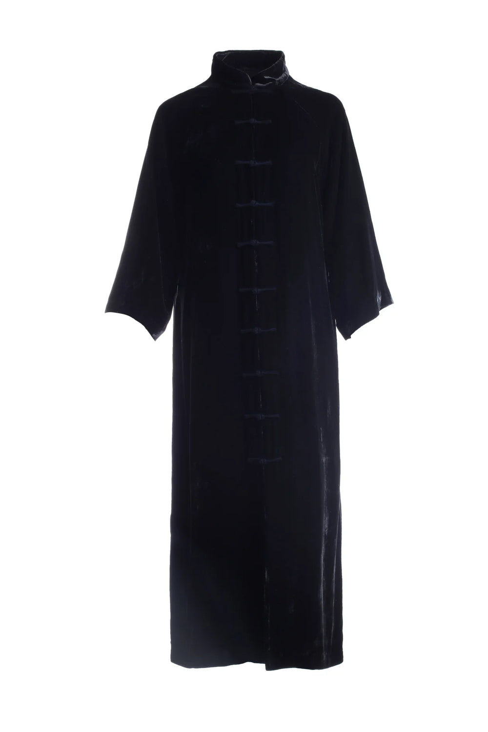 VELVET LIGHT COAT - JET BLACK