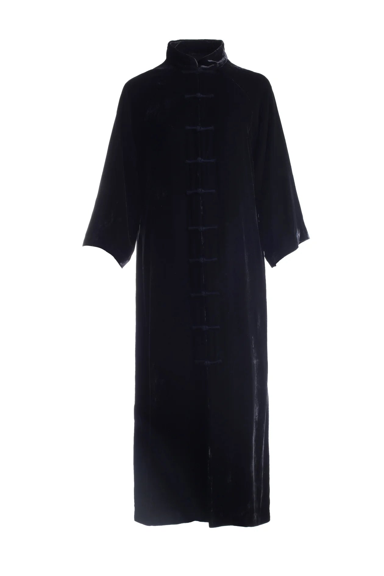 VELVET LIGHT COAT - JET BLACK