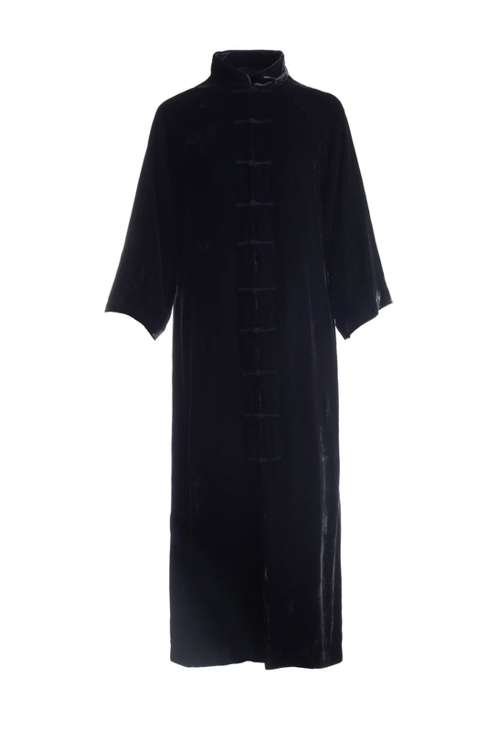 VELVET LIGHT COAT - JET BLACK