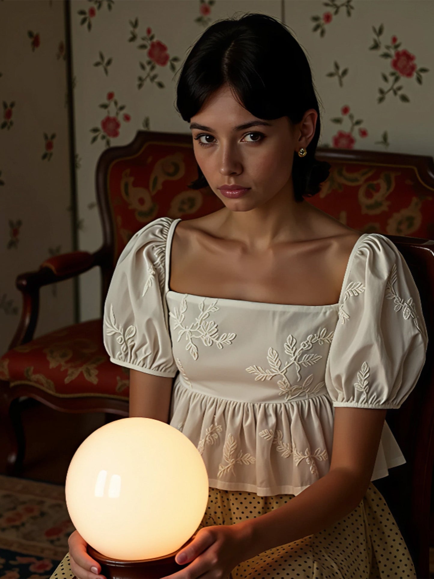 Vera Embroidered White Top camisas y camisetas