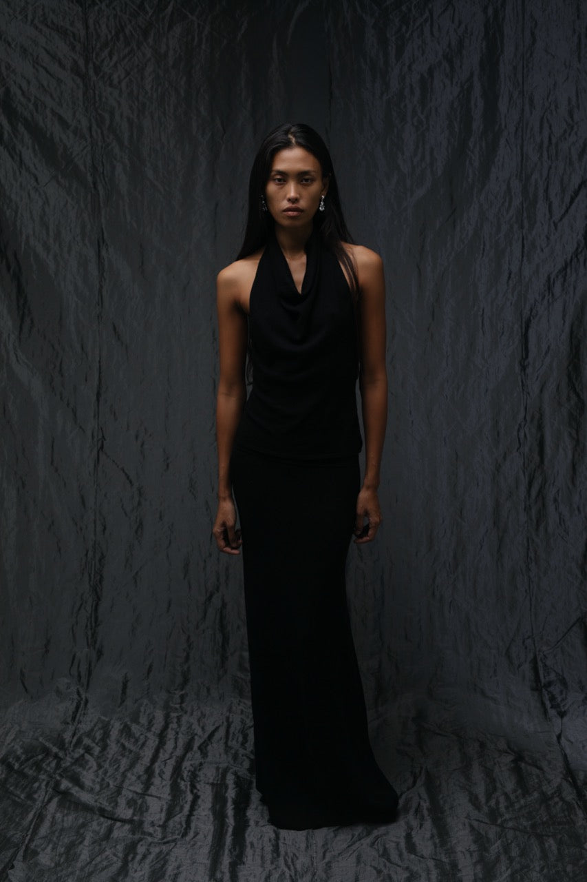 Allegra Long Skirt Black